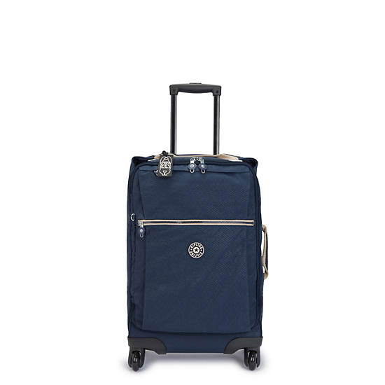 Kipling Darcey Small Printed Carry-On Rolling Resväskor Blå | SE 1474YX